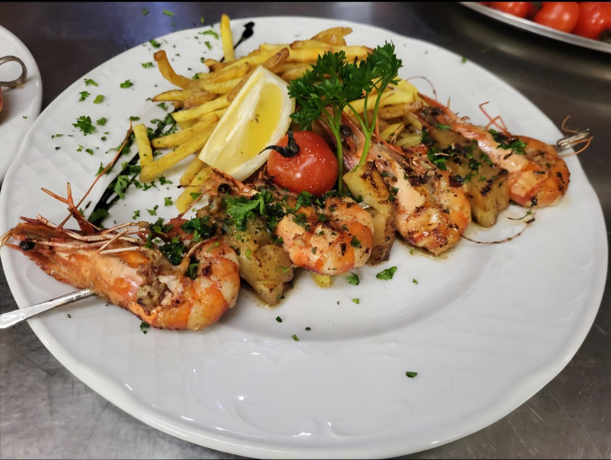 Brochette de crevettes